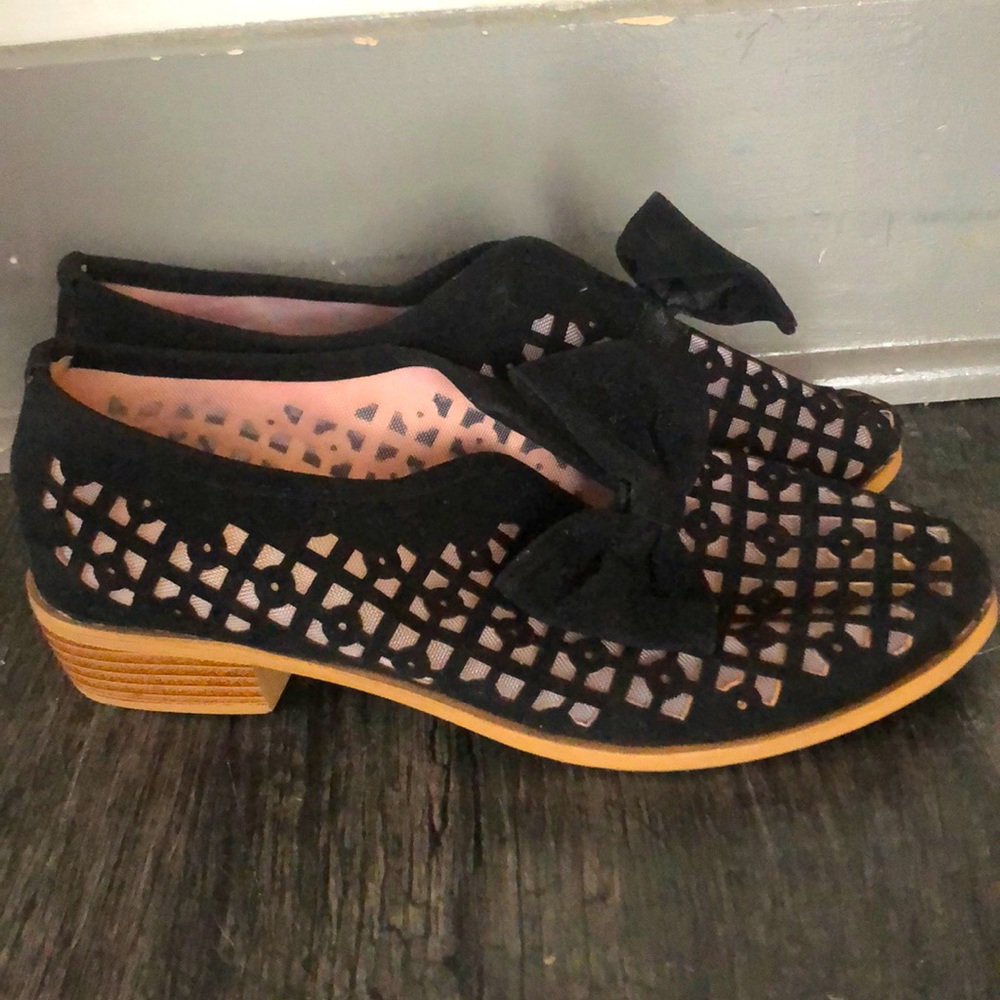 Designer Flats (Oxfords) Black Velvet